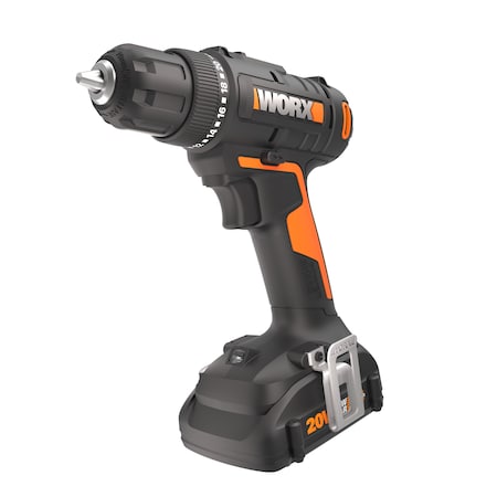 Worx 20V Li-Ion 3/8in Cordless Drill / Driver with Battery and Charger WX100